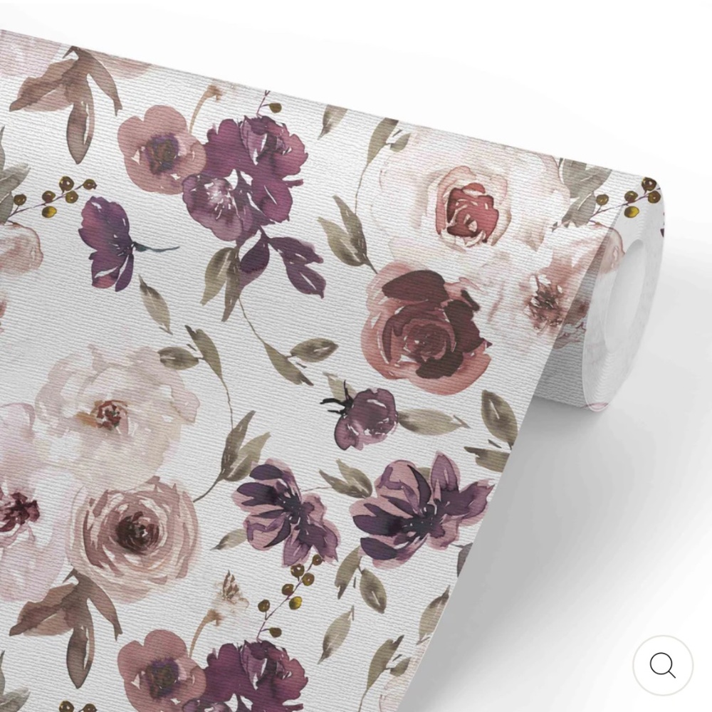 Caden Lane Demi’s dusty purple PEEL AND STICK wallpaper